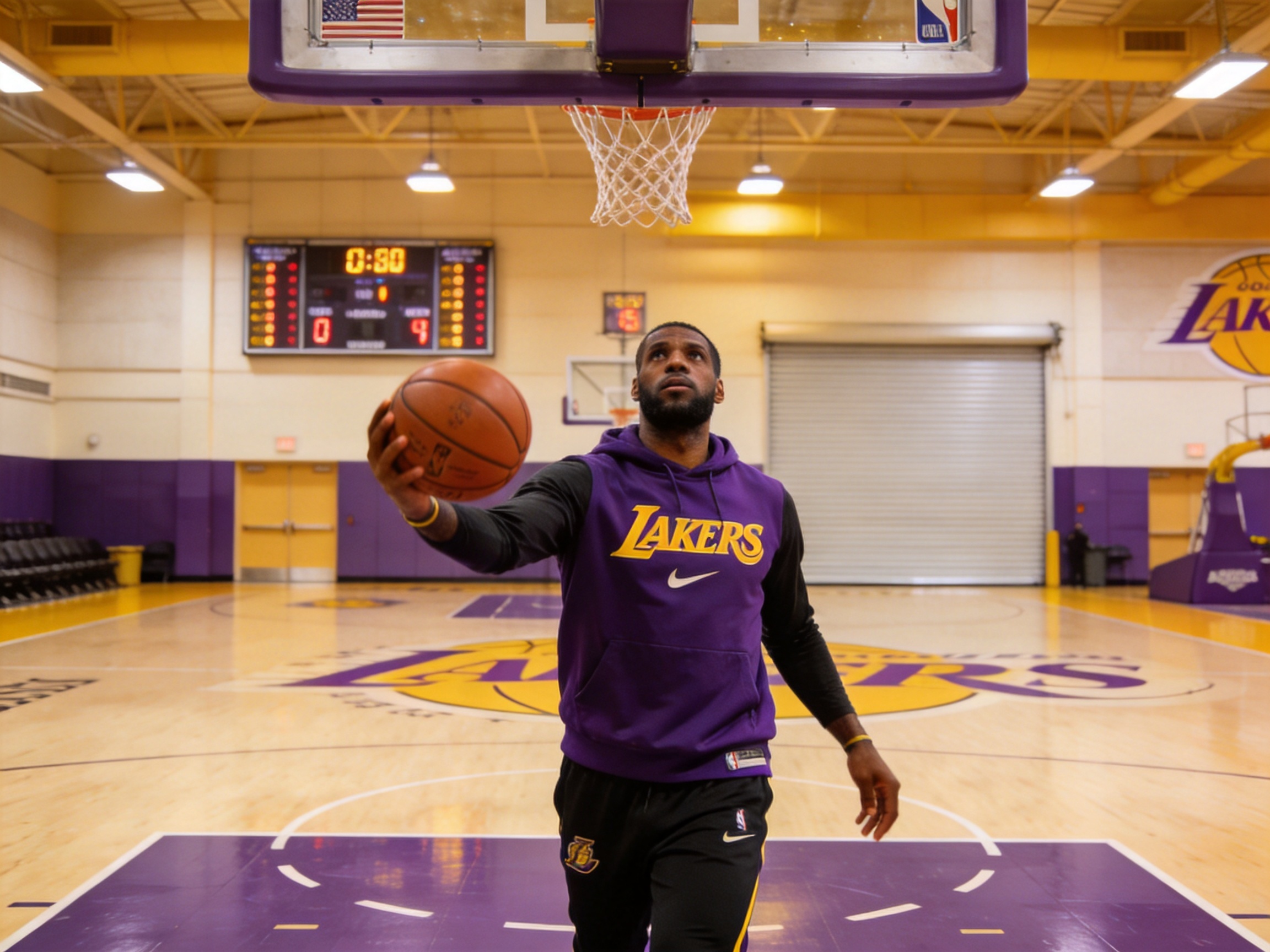 NBA 湖人队对阵勇士队 比赛画面
